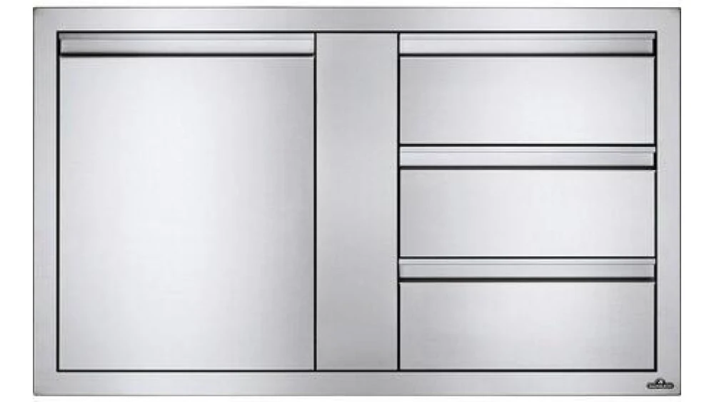 Napoleon Stainless Steel Built In Door And Drawer Combo - BI-3624-1D3DR 3 Napoleon Stainless Steel Built In Door And Drawer Combo - BI-3624-1D3DR
