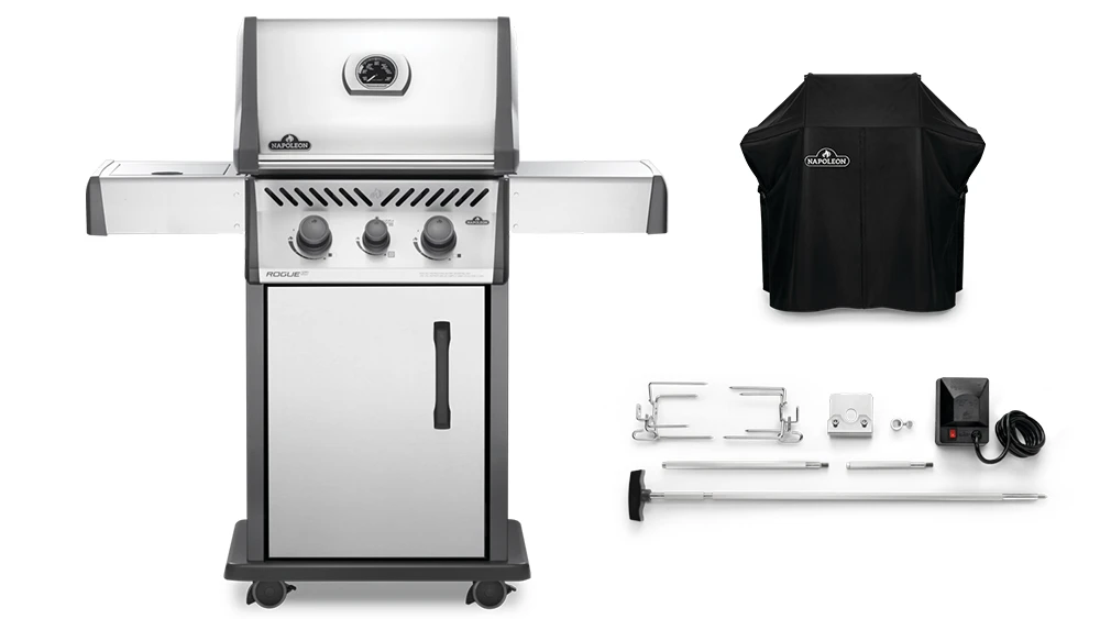 Napoleon Rogue RXT365SIBPSS-1-GB Gas BBQ - Free Cover & Rotisserie 3 Napoleon Rogue RXT365SIBPSS-1-GB Gas BBQ - Free Cover & Rotisserie