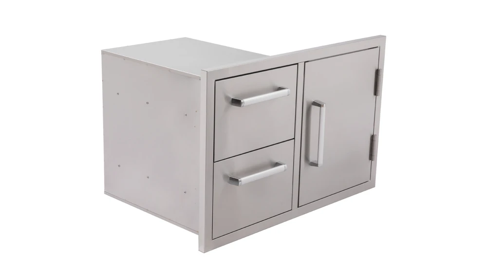 Whistler Grills Stainless Steel Door And Double Drawer Combo 3 Whistler Grills Stainless Steel Door And Double Drawer Combo