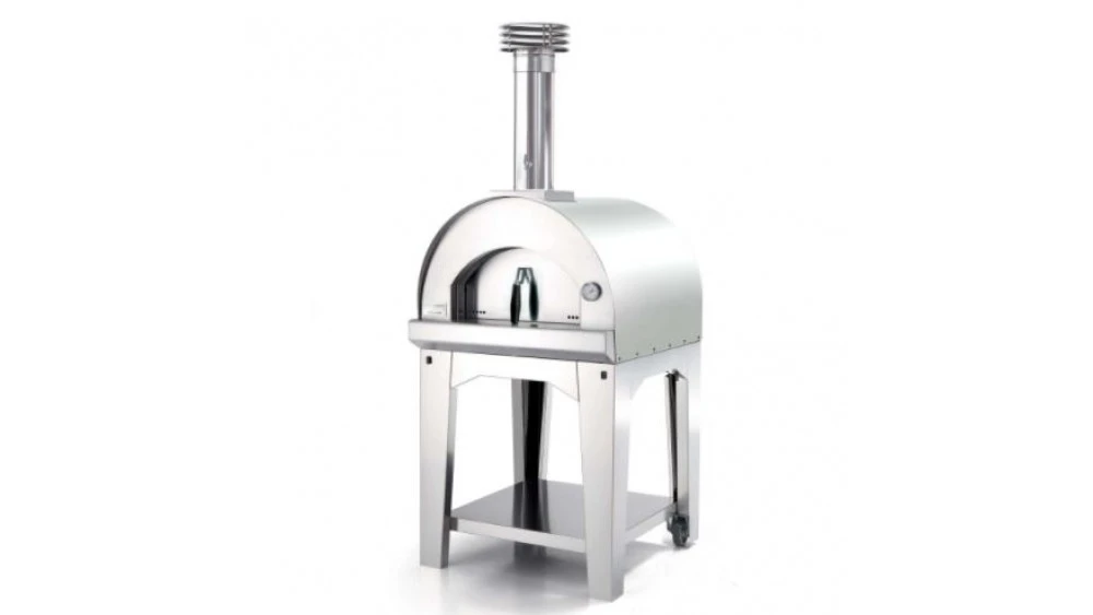 Fontana - Margherita Wood Pizza Oven With Trolley - Stainless Steel 2 Fontana - Margherita Wood Pizza Oven With Trolley - Stainless Steel